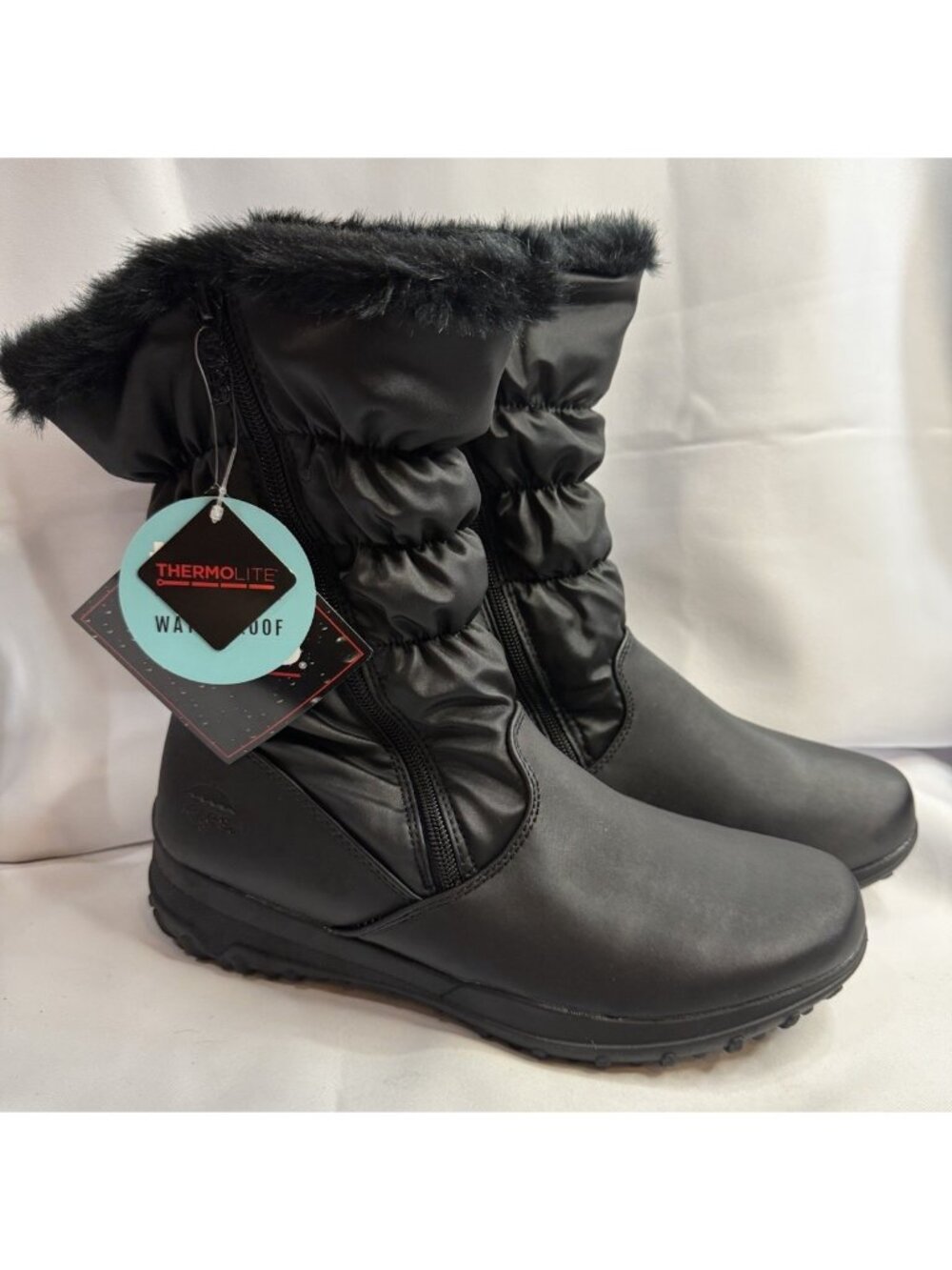 Totes Hailey Boots Women’s Size 11 Black Snow Winter Boot Waterproof Insulated